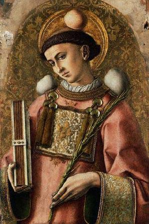 Carlo Crivelli Crivelli 1476 painting of Saint Stephen